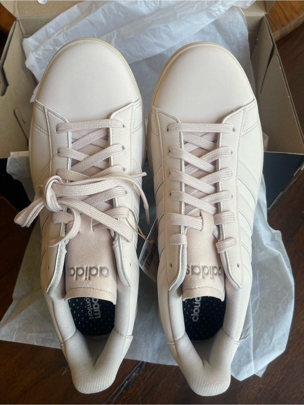 adidas Grand Court 2.0 Pale Pink Leather Sneakers